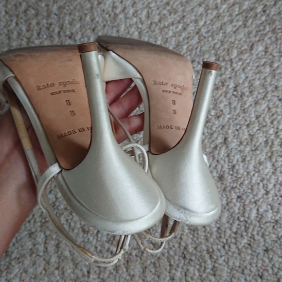 KATE SPADE NEW YORK 'ideal' slingback satin sandal size 7.5 - Picture 2 of 13